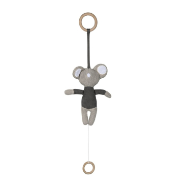 pad SLEEPWELL Spieluhr, Taupe – Baumwolle, Aufzieh-Spieluhr mit niedlichem Tier-Design und 2 Holzringen taupe - Bild-Darstellung des Produktes 1