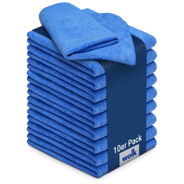 wolk Mikrofasertuch Farbe: dunkelblau - 1 VE = 10 Tücher - Maße (BxH): 40,0 x 40,0 cm - Bild-Darstellung des Produktes 1