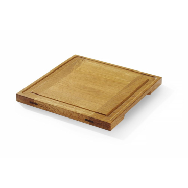 Servierbrett aus Eichenholz, HENDI, 270x270x(H)20mm 505472 - Bild-Darstellung des Produktes 1