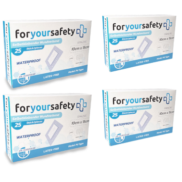 Dr. Kuechler Medical 25 Stück Duschpflaster, Wundpflaster, wasserfest, steril, sensitiv,  10x15cm 10x15cm (100er Pack) - Bild-Darstellung des Produktes 1