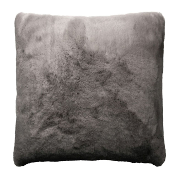 Eagle Products VERMONT Kissenhülle 40 x 40 cm, Fake-Fur vorne & zart glänzender Samt hinten, mit Reißverschluss, Grau, Made in Germany 40 x 40 cm, Grau/Metallic-Silber - Bild-Darstellung des Produktes 1