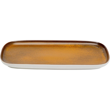 KARE Design Colorino Servierplatte, glasiertes Porzellan, orange – mikrowellen- & spülmaschinengeeignet 30 x 26 cm - Bild-Darstellung des Produktes 1