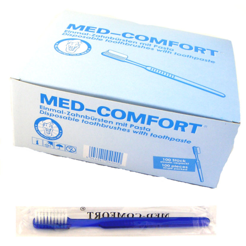 Med-Comfort® Einmalzahnbürsten, blau