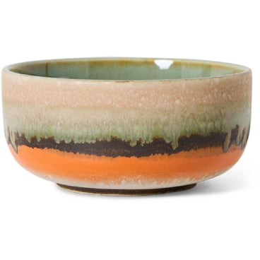 HK living 70's Ceramics Dessertschale – Steingut, bunt, 13 x 13 x 6 cm, spülmaschinen- & mikrowellengeeignet burst - Bild-Darstellung des Produktes 1