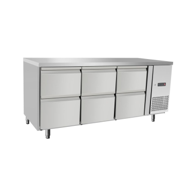 Kühltheke, mit 6 Schubladen, Arktic, 420L, 230V/400W, 1795x700x(H)879mm 237069 - Bild-Darstellung des Produktes 1