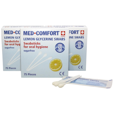 AMPri Lemon Glycerin Wattestäbchen für Mundhygiene 75 Stück 150 mm AMPri Lemon Glycerin Wattestäbchen für Mundhygiene 75 Stück 150 mm - Bild-Darstellung des Produktes 1