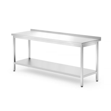 Wandtisch mit Ablage - verschraubt, Tiefe 700 mm, HENDI, Profi Line, 1800x700x(H)850mm 812761 - Bild-Darstellung des Produktes 1