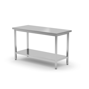 Mitteltisch mit Ablage - verschraubt, Tiefe 600 mm, HENDI, Profi Line, 1400x600x(H)850mm 811535 - Bild-Darstellung des Produktes 1