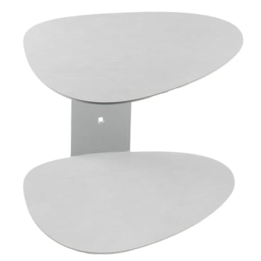 Lind DNA Curve Nupo Regal – Stahl & recyceltes Leder, Grau. metallic/metallic - Bild-Darstellung des Produktes 1