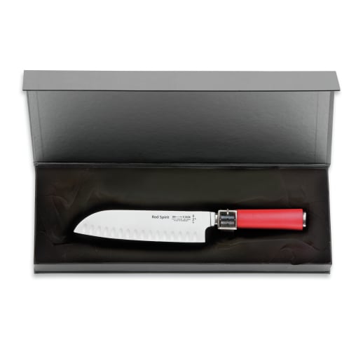 Dick Red Spirit Santoku mit Kullen Messer, 18 cm