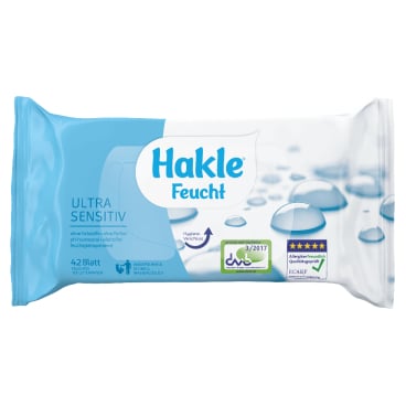 Hakle® Ultra Sensitiv feuchte Toilettentücher 1 Packung = 42 Tücher - Bild-Darstellung des Produktes 1
