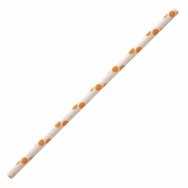 NATURESTAR Papierstrohhalme, gepunktet 1 Packung = 100 Stück, orange-weiß - Bild-Darstellung des Produktes 1