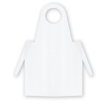 Meditrade PE-Einmalschürze, weiß, geblockt 1 Packung = 50 Stück, Maße (L x B): 125 x 81 cm - Bild-Darstellung des Produktes 1