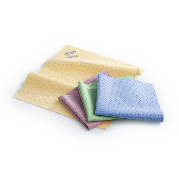 MEGA Clean Professional Mikrofaser Kunstledertuch gelocht 1 Stück, Farbe: gelb, mit hygi.de Logo - Bild-Darstellung des Produktes 1