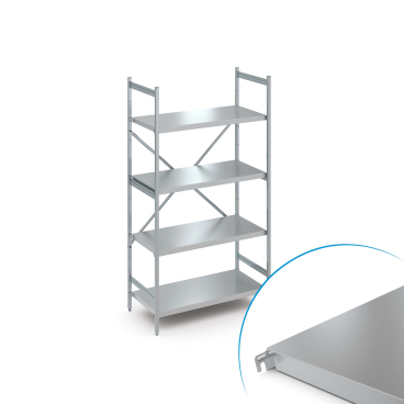 HUPFER - Norm 5 Standregal-Set mit geschlossener Auflage N5GS25005001800 - Bild-Darstellung des Produktes 1