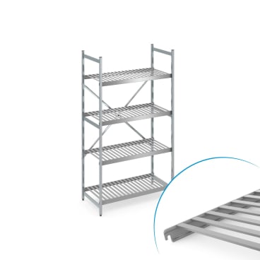 HUPFER - Norm 20 Standregal-Set mit Rostauflage N20AR16003002000 - Bild-Darstellung des Produktes 1