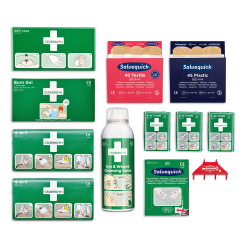 Orkla Wound Care AB Cederroth First Aid Station Erste-Hilfe-Station Nachfüllpaket, Nachfüllset für First Aid Station, 1 Set = 11 Teile 51011002