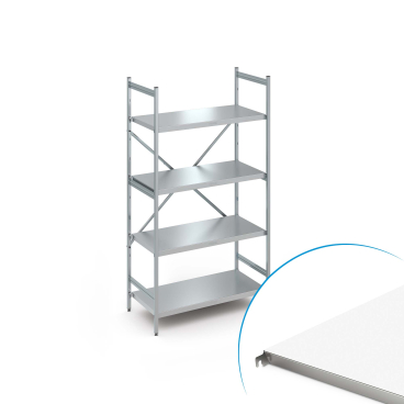 HUPFER - Norm 25 Standregal-Set mit geschlossener Auflage N25GS29006001800 - Bild-Darstellung des Produktes 1