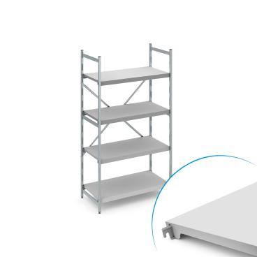 HUPFER - Norm 12 Standregal-Set mit geschlossener Auflage N12GS18005002000 - Bild-Darstellung des Produktes 1