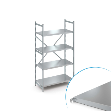 HUPFER - Norm 20 Standregal-Set mit geschlossener Auflage N20GS12003002000 - Bild-Darstellung des Produktes 1