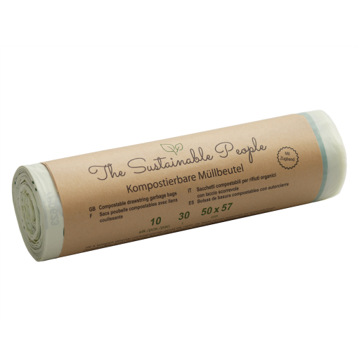 TSP Bio Müllbeutel, 30 Liter, 100% heim-kompostierbar, 50 x 57 cm