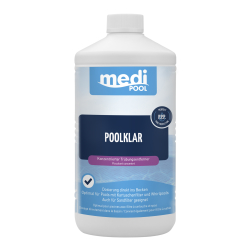 mediPOOL GmbH mediPOOL Poolklar, Konzentrierter Trübungsentferner, speziell für alle Pools mit Kartuschenfilter , 1000 ml - Flasche 909601MP
