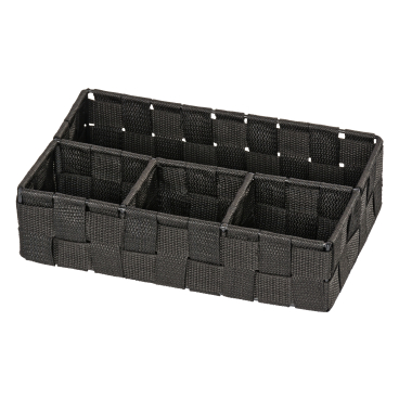 WENKO Adria Organizer Adria, klein Maße: 26 x 6,5 x 17 cm, Farbe: Schwarz - Bild-Darstellung des Produktes 1