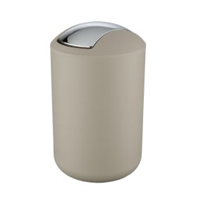 WENKO Kosmetikeimer Brasil L, 6,5 Liter – Farbe: taupe
