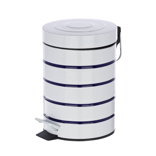 WENKO Marine Kosmetik Treteimer weiß, 3 Liter