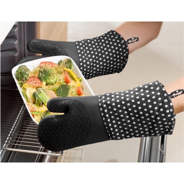 WENKO Silikon Topfhandschuhe – Farbe: schwarz