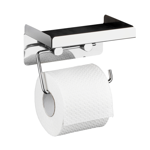 WENKO Toilettenpapierhalter 2 in 1, Edelstahl