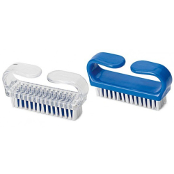 NÖLLE PROFI BRUSH Bürsten- und Pinseltechnik e.K. Handwaschbürste, Kunststoff mit Bügelgriff, 9cm-lange Reinigungsbürste, farbig sortiert, 1 Stück 00372500