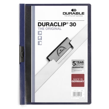 DURABLE Duraclip® Klemmhefter für 1-30 Blatt, DIN A4 1 Packung = 25 Stück, nachtblau - Bild-Darstellung des Produktes 1