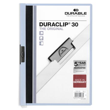 DURABLE Duraclip® Klemmhefter für 1-30 Blatt, DIN A4 1 Packung = 25 Stück, blau - Bild-Darstellung des Produktes 1