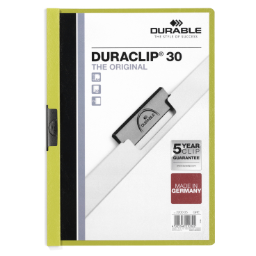 DURABLE Duraclip® Klemmhefter für 1-30 Blatt, DIN A4 1 Packung = 25 Stück, grün - Bild-Darstellung des Produktes 1