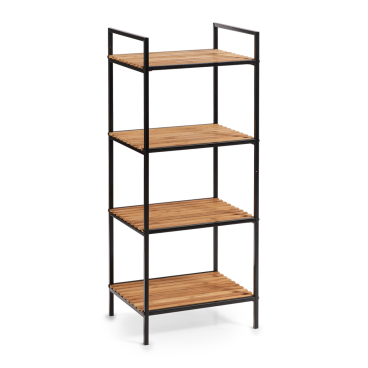 Zeller Bamboo Standregal, 39 x 33 x 95 cm, 4 Böden Farbe: schwarz - Bild-Darstellung des Produktes 1