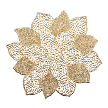 Zeller Flower Platzset, 49 x 47 cm 1 Stück, PVC, gold - Bild-Darstellung des Produktes 1