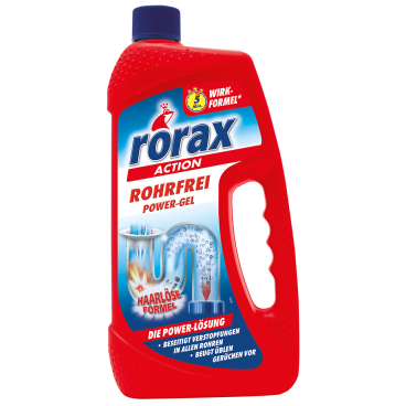 rorax rohrfrei power gel rohrreiniger