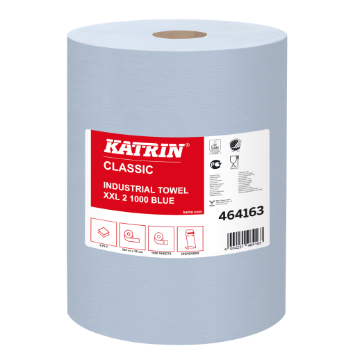 KATRIN Putzpapier-Rolle, 38x38 cm, 2-lagig, blau