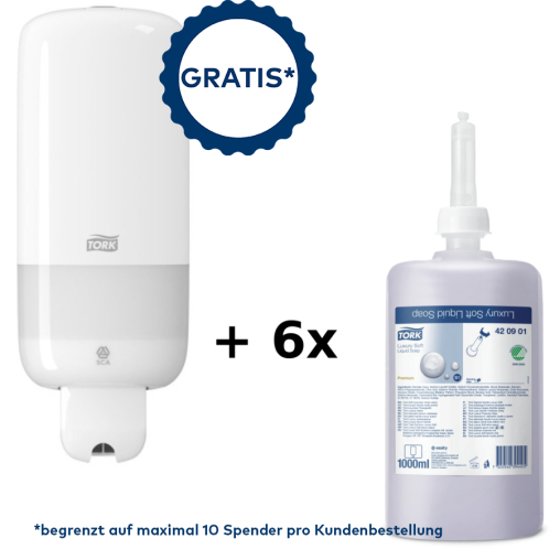Tork Sonderaktion* Flüssig- und Sprayseifen-Spender+Flüssigseife