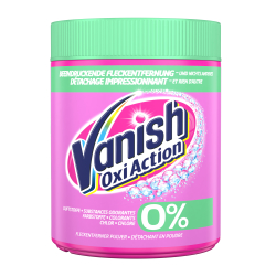 Reckitt Benckiser Deutschland GmbH Vanish Oxi Action Fleckentferner Zero Pulver, Fleckenpulver ohne Duftstoffe, Farbstoffe und Chlor, 500 g - Dose 3080753