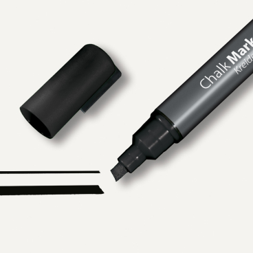 Sigel Kreidemarker 50, Keilspitze 1-5 mm Farbe: schwarz - Bild-Darstellung des Produktes 1