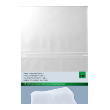 Sigel Doppel-Transparenthüllen 1 Packung = 10 Stück, für A5 - Bild-Darstellung des Produktes 1