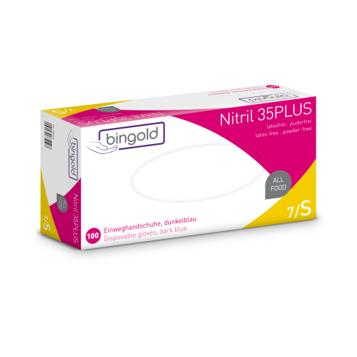BINGOLD Nitril 35PLUS Einweghandschuhe, dunkelblau
