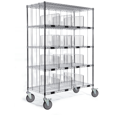 novocal Sortierregalwagen SR418B6-30, 6 Böden, 30 Fächer - Bild-Darstellung des Produktes 1