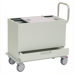 novocal GmbH novocal Kartei- und Visitenwagen, Verwaltungswagen für die Visite von Patienten und Verwaltung von Unterlagen, Maße (L x B x H): 80,5 x 46,0 x 90,0 cm, NKV20-1