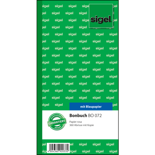 Sigel Bonbuch, 360 Abrisse, mit blaupapier