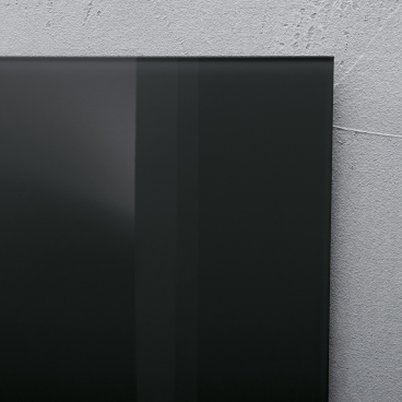 Magnettafel Aus Glas, 50x50 Cm – Beschreibbar, Mit Magneten & Stift, Schwarz