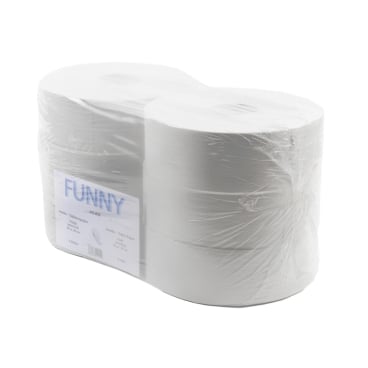 Jumbo-Toilettenpapier, Tissue, 2-lagig, hellgrau, 380 m 1 Paket = 6 Rollen à 380 Meter - Bild-Darstellung des Produktes 1
