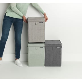 Brabantia Stapelbare Wäschebox, 35 Liter – Farbe: Grey